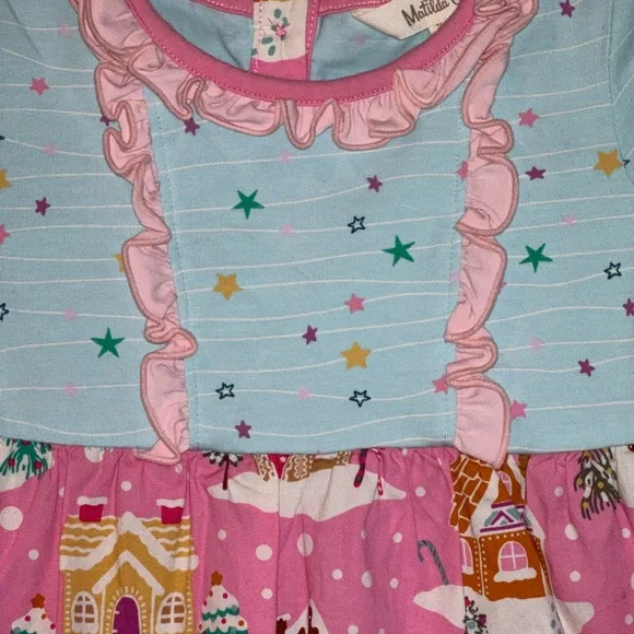 Matilda Jane Gingerbread House Christmas Ruffle Dress Festive and colorful 18 mo - Picture 12 of 16